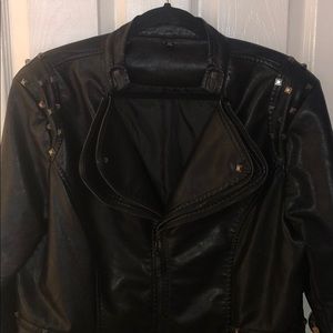 Black leather jacket
